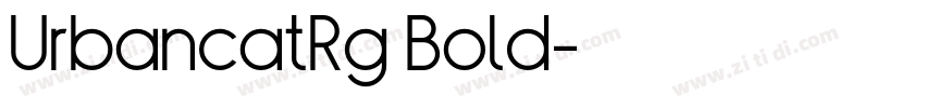 UrbancatRg Bold字体转换